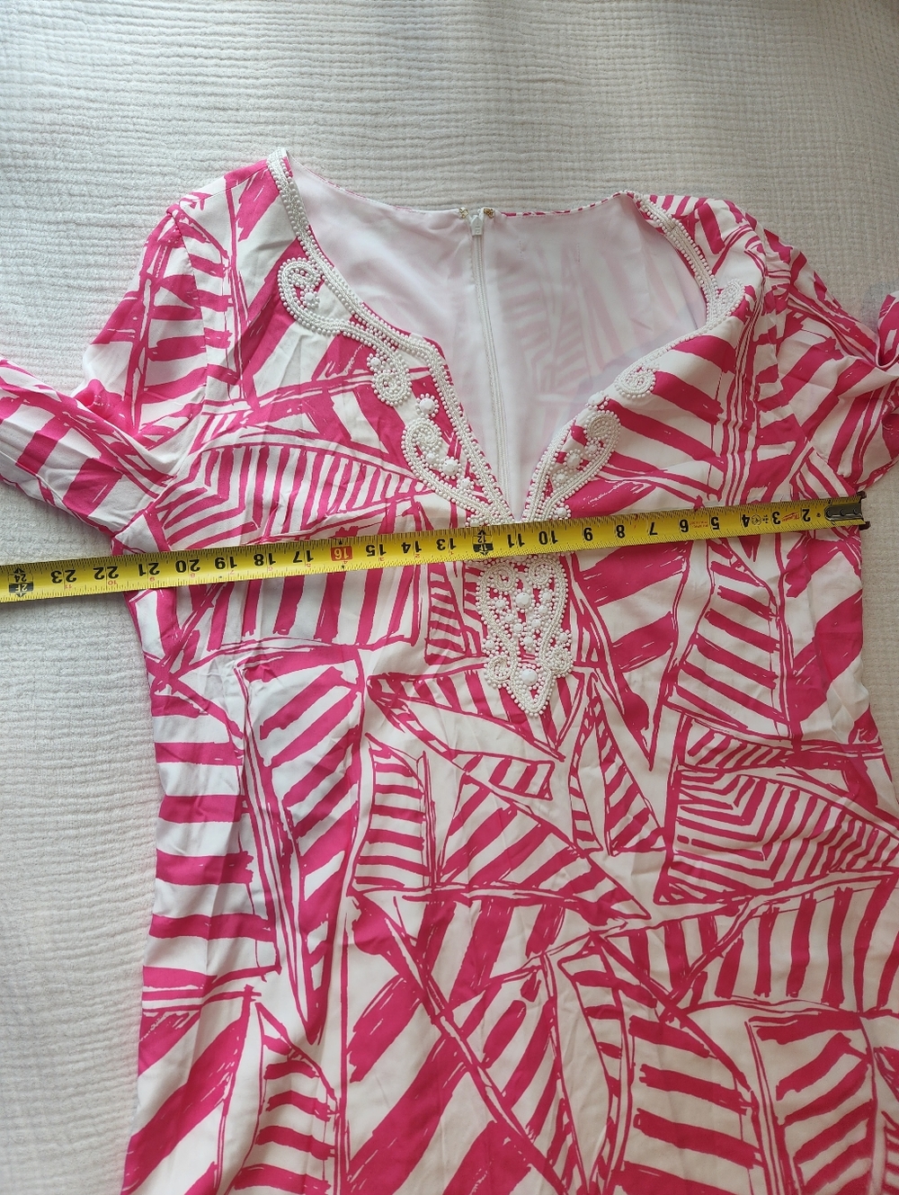 Lilly Pulitzer Pink and White Printed Tunic Dress - Picture 8 of 15